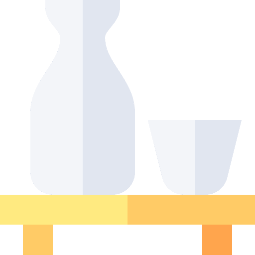 Sake japanese food and restaurant bottle icon