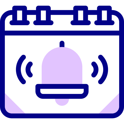 Alarm bell reminder organization schedule icon