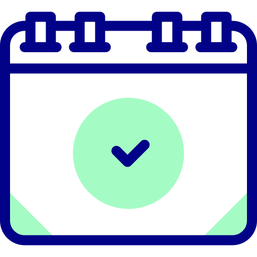 Checked calendar event organization icon