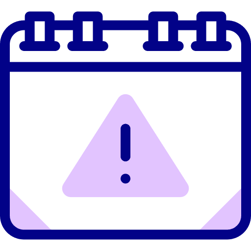 Danger calendar danger time and date icon