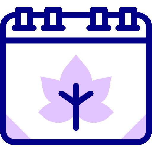 Autumn weather season calendar icon