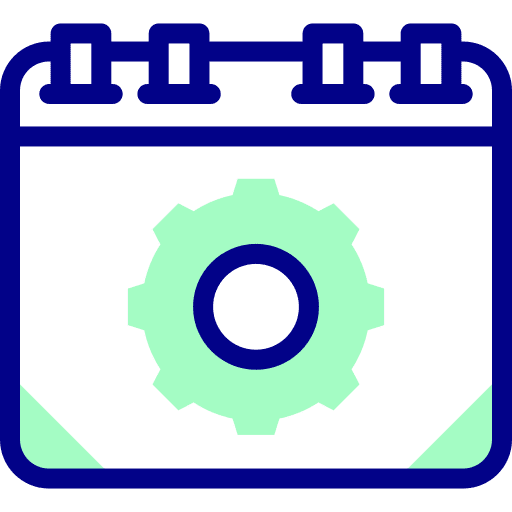 Settings cogwheel preferences time management icon
