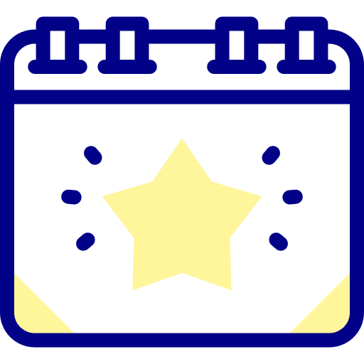 Star schedule calendar favourite icon