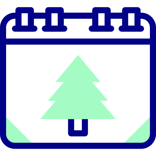 Christmas tree schedule time and date xmas icon