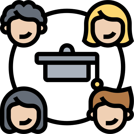 Alumni mortarboard graduate students icon