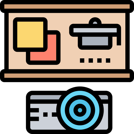 Projector electronic device classroom education icon Projector electronic device classroom education icon
