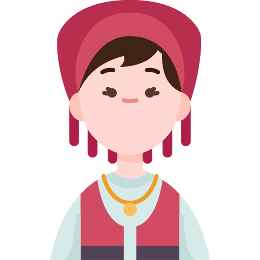 Portuguese woman female traditional dress icon Portuguese woman female traditional dress icon