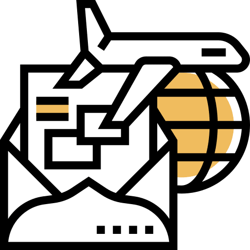 Air mail international plane shipping and delivery icon Air mail international plane shipping and delivery icon