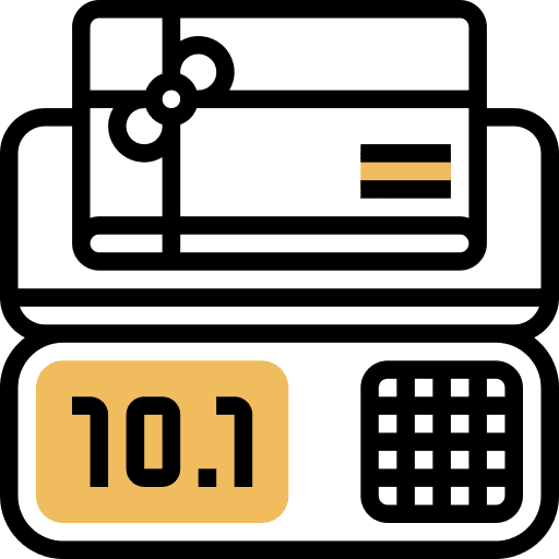 Scales package postal service parcel icon Scales package postal service parcel icon