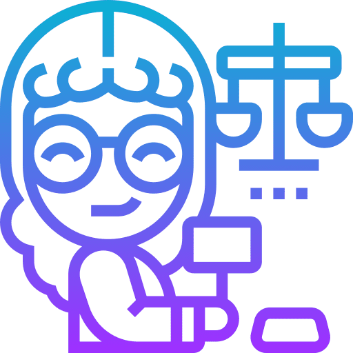 Judge attorney justice user icon Judge attorney justice user icon