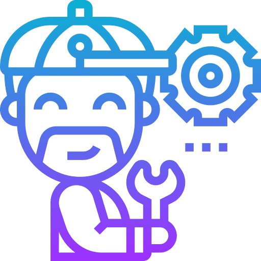 Mechanic user professions and jobs occupation icon