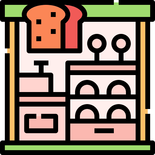 Bakery shop store bakery shop architecture and city icon Bakery shop store bakery shop architecture and city icon