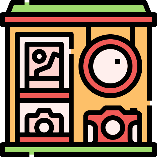 Camera camera architecture and city building icon Camera camera architecture and city building icon