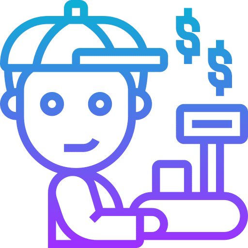 Cashier market professions and jobs clerk icon Cashier market professions and jobs clerk icon