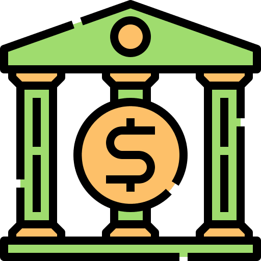 Bank architecture and city bank money icon Bank architecture and city bank money icon