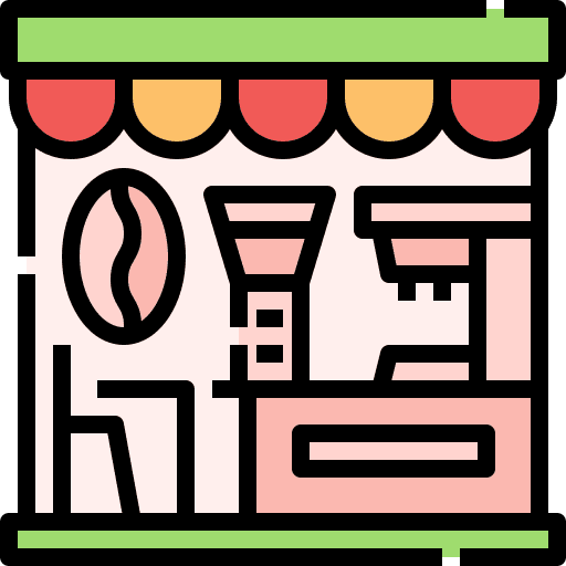 Coffee shop coffee shop food and restaurant architecture and city icon Coffee shop coffee shop food and restaurant architecture and city icon