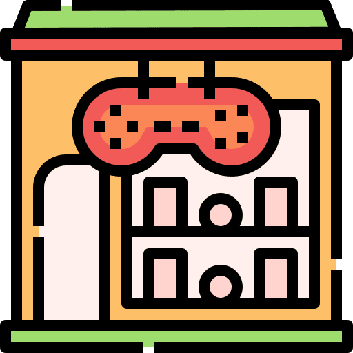 Game center store game center building icon Game center store game center building icon