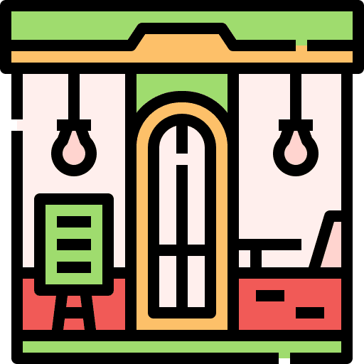 Restaurant building coffee shop food and restaurant icon Restaurant building coffee shop food and restaurant icon