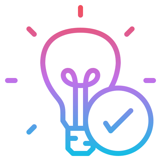 Successful idea achievement electronics icon
