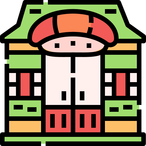 Sushi food and restaurant asian architecture and city icon Sushi food and restaurant asian architecture and city icon