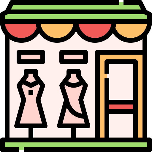 Tailor store building tailor icon Tailor store building tailor icon