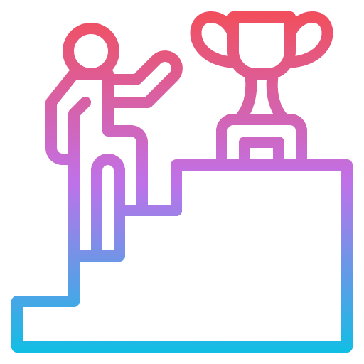 Successful sports and competition success objective icon Successful sports and competition success objective icon