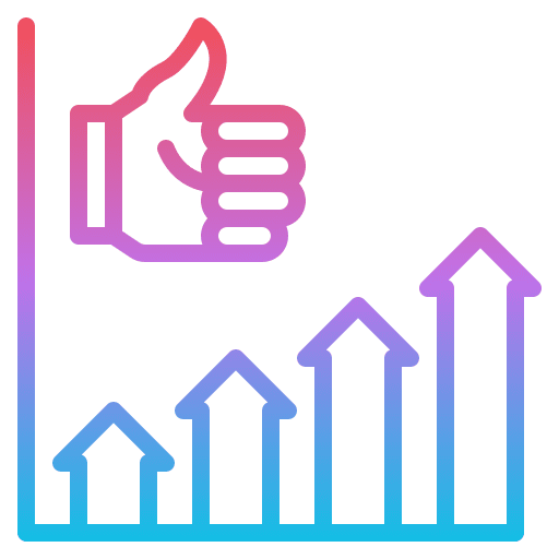 Thumb up business and finance rising win icon Thumb up business and finance rising win icon