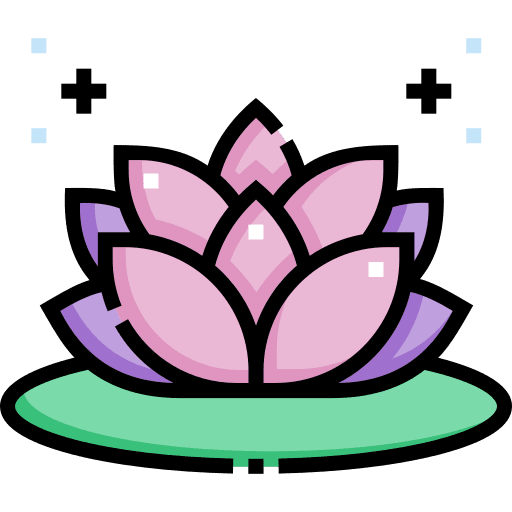 Lotus flower garden wellness nature icon