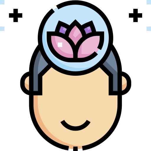 Mindfulness mental wellness peaceful icon