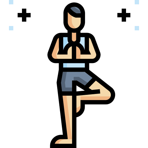 Yoga pose people exercise wellness icon