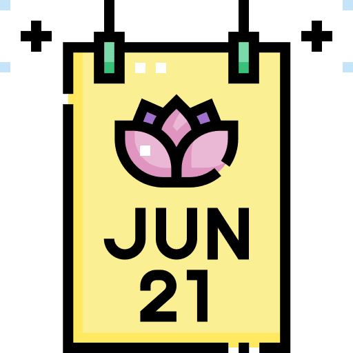 International day of yoga event calendar lotus icon