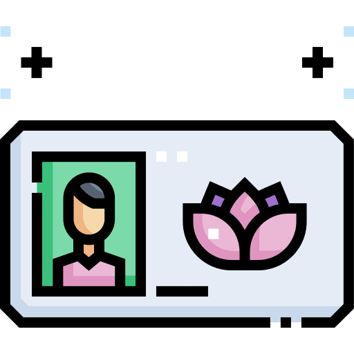 Membership card identification id card icon