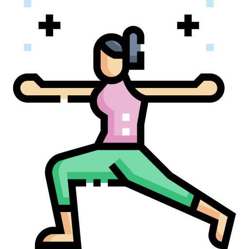 Warrior yoga pose warrior wellness icon
