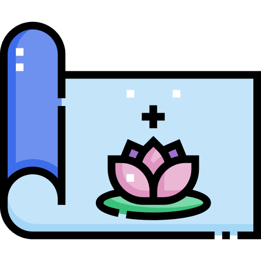 Yoga mat yoga mat gymnastic wellness icon