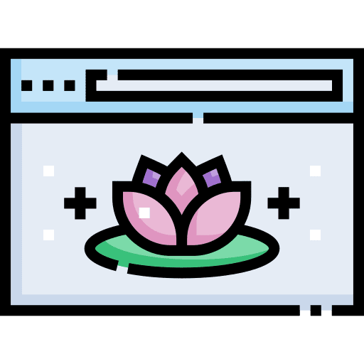 Web meditation website web icon