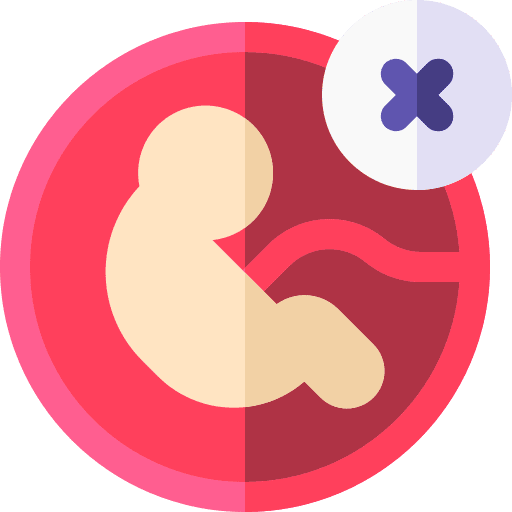 Abortion gynecology healthcare and medical gestation icon