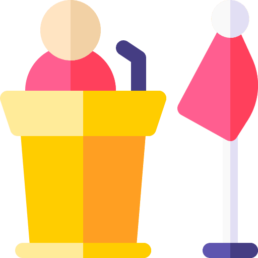 Mayor speech user president icon Mayor speech user president icon