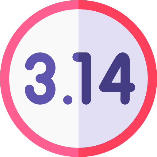Pi diameter circumference maths icon Pi diameter circumference maths icon