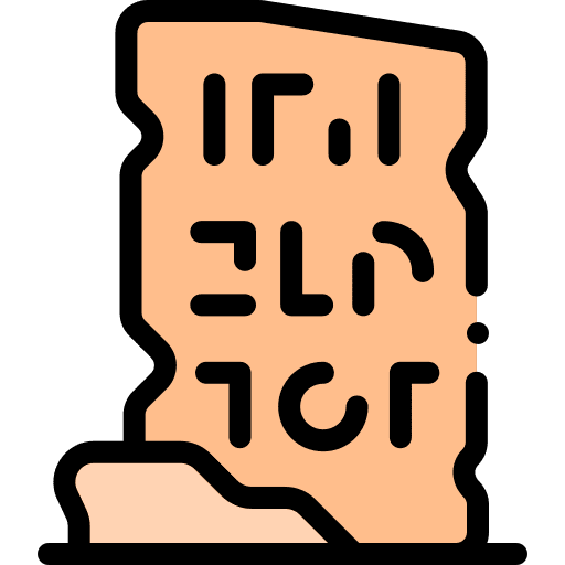 Hieroglyph archeology cultures education icon