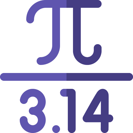 Pi mathematics education circumference icon Pi mathematics education circumference icon