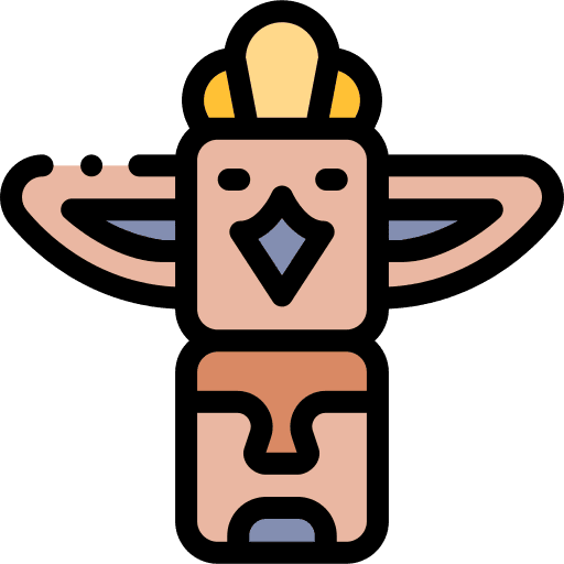 Totem wooden tiki totem icon