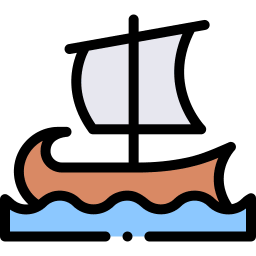 Ship galleon sailing travel icon Ship galleon sailing travel icon