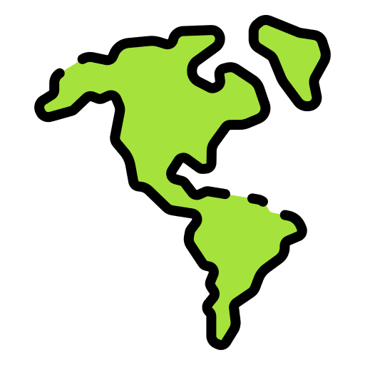 America america map geography icon