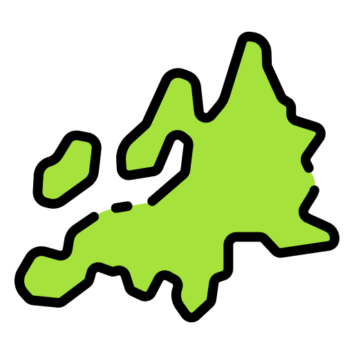 Europe map europe geography icon