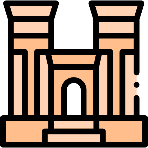 Temple cultures landmark temple icon Temple cultures landmark temple icon