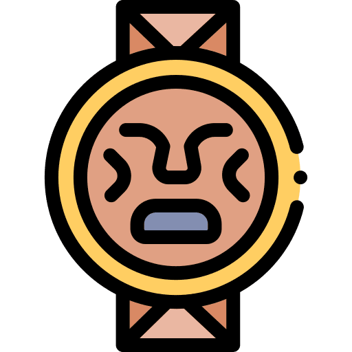 Totem cultures tiki mask icon Totem cultures tiki mask icon