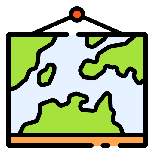 World map space global maps and location icon World map space global maps and location icon