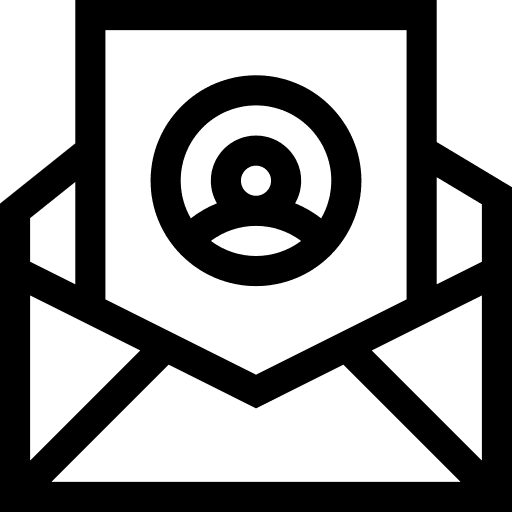 Envelope user contact envelope icon