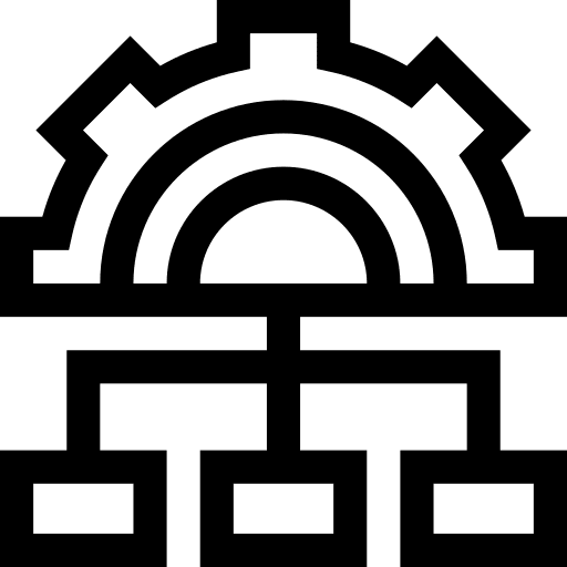 Process development configuration diagram icon
