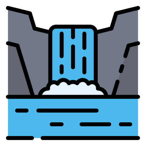 Waterfall water landscape nature icon Waterfall water landscape nature icon